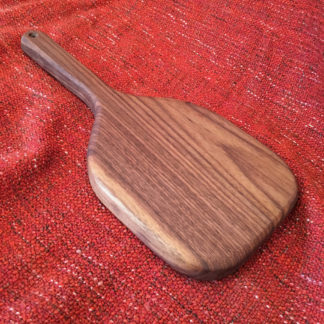 Walnut 'ping pong bat' spanking paddle.