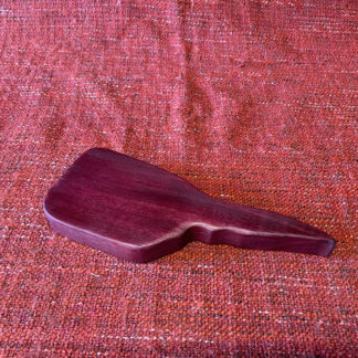 Purpleheart asymmetric hairbrush